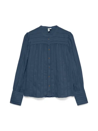 VERO MODA - VMISELLE L/S SHIRT WVN BTQ Dark Denim - Gr. - S