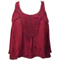 Guru-Shop T-Shirt Besticktes Top Boho chic, kurzes lockeres.. alternative Bekleidung, Festival, Ethno Style