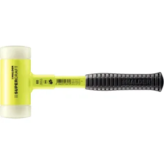 HALDER SUPERCRAFT - Schonhammer rückschlagfrei mit bruchsicherem Stahlrohrstiel, gelb lackiert Nylon - 3377.160