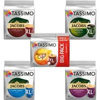 TASSIMO Kaffee T DISC Vielfaltspaket XL 5 Sorten Morning Café Mild Crema Intenso, 713 g, (Packung, 5er Pack)