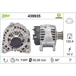 Valeo Lichtmaschine 120A Dacia Renault 439935