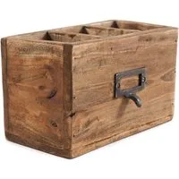 DESIGN DELIGHTS Aufbewahrungsbox STIFTEHALTER "BOX 18", Altholz massiv, 19x12 cm (BxH), Stiftebox, 0