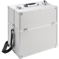 Arebos Kosmetikkoffer 26L, inkl. Tragegurt, Aluminium, inkl. Schloss & Schlüssel (Stück), Maße (LxTxH): 36 x 23 x 39 cm, 8x Trennwände