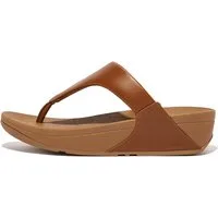 Fitflop LULU LEATHER TOEPOST Dianette Pool Slides, Pantolette, Badeschuh mit Keilabsatz