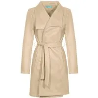 malito more than fashion Langmantel malito Damen Trenchcoat, schicker Wintermantel, klassische Jacke, langer Trenchcoat Longjacke Übergangszeit
