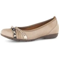 Gabor Ballerina Businessschuh, Schlupfschuh mit Zierelementen in Metallicoptik