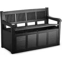 Bestlivings Gartenbank inkl. Stauraum 280L, 130x60x85 cm, Kunststoff, robust, UV- und Wetterbeständig