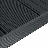WPC Profi Terrassendielen WPC Flachleiste MUSTER 15 cm anthrazit 55x10 mm, (Flachleiste, Musterstück 15 cm)