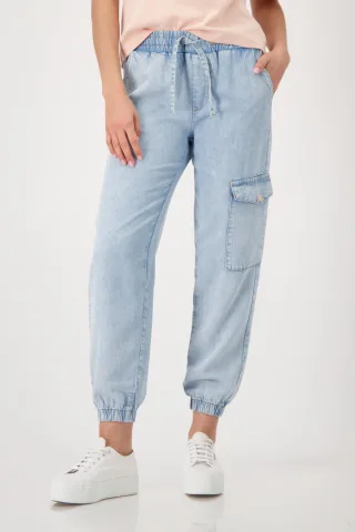 monari - Jeans Jogger light denim - Gr. - 38