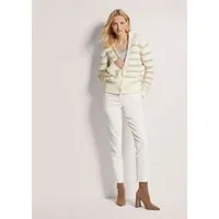 MADELEINE Strickjacke Modische Kurzjacke mit Streifen Stilvoller Look mit tiefem V-Ausschnitt und Streifen-Design