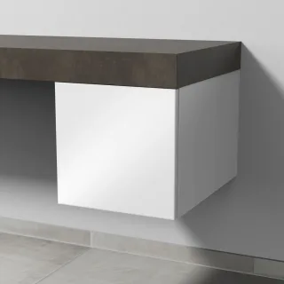 Sanipa Anbau-/Solitärschrank mit Auszug 2morrow (P2230) 340x350x520 Weiß-Glanz, P223078 P223078