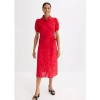 bonprix Blusenkleid aus reiner Baumwolle, mit Lochstickerei