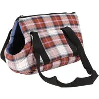 Home4Living Hundekorb Hundetragetasche Tasche klein rot kariert 37x20x21cm, Kariert