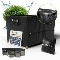 Juskys Gartenmöbel-Schutzhülle CoverSafe Pro (1-St), 1,08 m², Abdeckplane mit Lüftungsschlitz, wasserdicht und winterfest