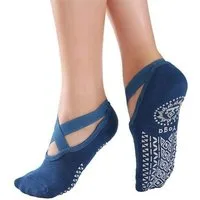 Sport-Knight® Sportsocken Yoga-Socken Damen 35–39 – rutschfest, atmungsaktiv, Criss Cross