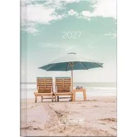 BRUNNEN Taschenkalender BRUNNEN 1073115027 Taschenkalender Mod. 731 2027 "Sunbeds" A6, Papier