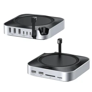 UGREEN CM841-65847 for Mac Mini 11-in-1 Docking Station with M.2 NVMe SSD Slot 10Gbps USB-A Hub 3.5MM SD TF Card Reader