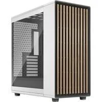 North XL Chalk White TG Clear, Tower-Gehäuse weiß/holz, Tempered Glass-Version