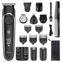 HATTEKER Bartschneider RFC-5916, Wasserdicht,6 in 1, Akku/Netz
