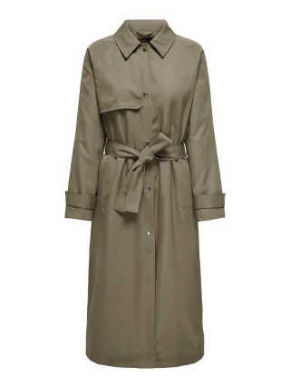 ONLY - ONLCHLOE METAL TRENCHCOAT CC OTW walnut - Gr. - S