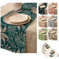 LIVINA HOME Tischläufer Premium Tischdecke abwaschbar, Tischband, moderne Leinenoptik Decke, Tischtuch, Gartentischdecke, Tafeltuch, Oster Deals Sale!