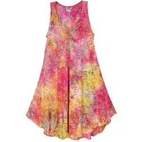 Guru-Shop Midikleid Boho Sommerkleid, luftiges Midikleid in.. alternative Bekleidung