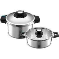 Karaca Schnellkochtopf Karaca Quick & Safe Induktions Schnellkochtopf Set, Edelstahl, (2-tlg)