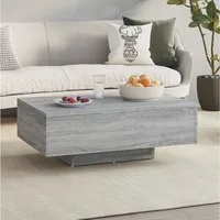 furnicato Couchtisch Holzwerkstoff Grau Sonoma 85 x 55 x 31 cm (1-St), Stabiler Wohnzimmertisch mit feuchtigkeitsbeständiger Oberfläche