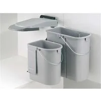 WESCO Einbaumülleimer 703611-85 Ökontainer Junior DT, alugrau