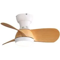 Rolipo Deckenventilator Mini 23" (58cm) mit Licht, 3-Farb-Dimmbar, Fernbedienung, Timer, Leiser DC-Motor, Sommer- & Wintermodus