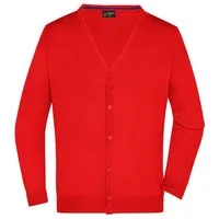 James & Nicholson Strickweste Herren Weste mit V-Ausschnitt JN661 leichtes Baumwoll-Strickgewebe