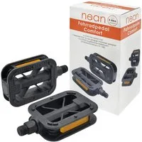 nean Fahrradpedale Fahrradpedale Pedale Comfort (mit Reflektor, StVZO-Zugelassen, 9/16", 2er-Set, schwarz)