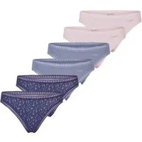 sloggi T-String 6er Pack GO Crush (Spar-Set, 6-St) String - Baumwolle - Atmungsaktiv - Komfortabel und atmungsaktiv