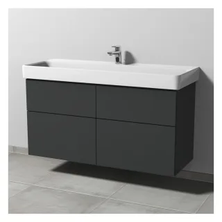 Sanipa 3way Waschtischunterbau zu Laufen Pro S Waschtisch mit 4 Auszügen, Anthrazit-Matt SM78622