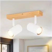 ZMH Deckenstrahler Innen Wandleuchte Weiß Metall Modern GU10 Fassung 350° Drehbar Flur, Hochwertige Material, ohne Leuchtmittel, Drehbar für Wohnzimmer Schlafzimmer Küche Treppe