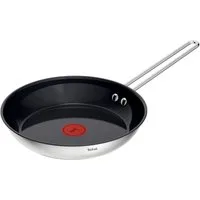 Tefal Bratpfanne Nordica, beschichtete Pfanne Induktion, Thermo-Signal-Technologie, Edelstahl, minimalistisches Design, robuster Griff, geeignet für alle Herdarten