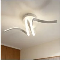 ZMH LED Deckenleuchte Wohnzimmer 3 Blatten verflochten 25/34/40CM Modern für Schlafzimmer, Augenschutz, Einfache Installtion, LED fest integriert, LED fest integriert
