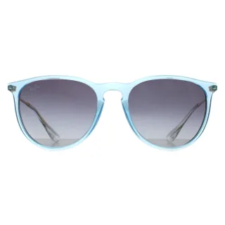 Ray-Ban Rund Damen Transparent Hellblau Grau Blau Gradient RB4171 Erika