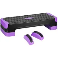 HMS Stepper Aerobic Steppbrett Balanceboard Fitnessgerät Heimtraining 2 Größen, effektives Training durch verschiedene Höhen