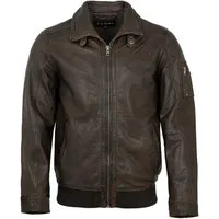 Jilani Lederjacke Robin Jilani Collection - Herren Lederjacke Pilotenjacke Lammnappa braun