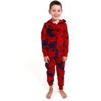 United Labels® Jumpsuit Marvel Spiderman Jumpsuit mit Kapuze Overall Pyjama Schlafanzug