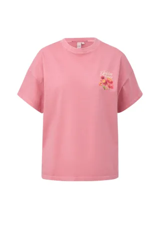 Q/S designed by - T-Shirt mit Backprint pink - Gr. - XS