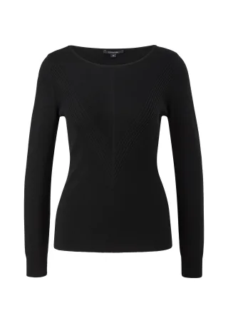 comma - Feinstrickpulli schwarz - Gr. - 40