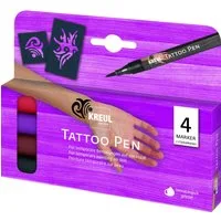 Kreul Bastelfarbe Kreul Tattoostift Tribals 4er Set Tattoo Pen