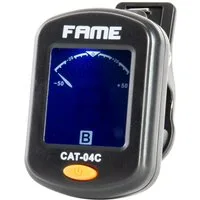 FAME Stimmgerät, (Stimmgerät chromatisch Clip on Tuner mit separate Stimm-Modi für Gitarre Bass Ukulele und Violine Frequenz 440 Hz), Stimmgerät, chromatisches Stimmgerät, Clip on Tuner