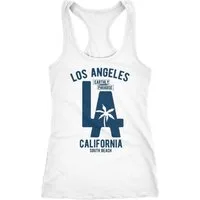 Neverless Tanktop Damen Tank Top Los Angeles California LA Palme Racerback Tanktop