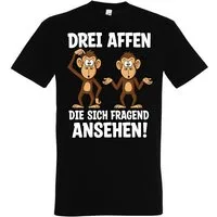 Youth Designz Print-Shirt "Drei Affen" Herren T-Shirt Lustigen Print Statement Geschenk mit witzigen und stylischen Aufdruck für Männer