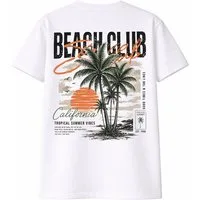 Banco T-Shirt Herren Beach Club Shirt Print (Einzelartikel) Hochwertiger, mehrfarbiger Grafik-Backprint mit Vintage-Effekt