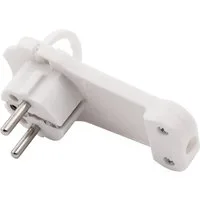 McPower Schuko-Stecker Schukostecker Flach Winkelstecker 230V Stromstecker Flachstecker Weiß