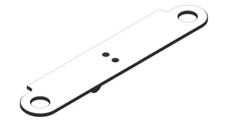 Giese Slimbord mit Halter für Rasierer schwarz matt mit Schichtstoff (HPL) in weiss, 30960-14 30960-14